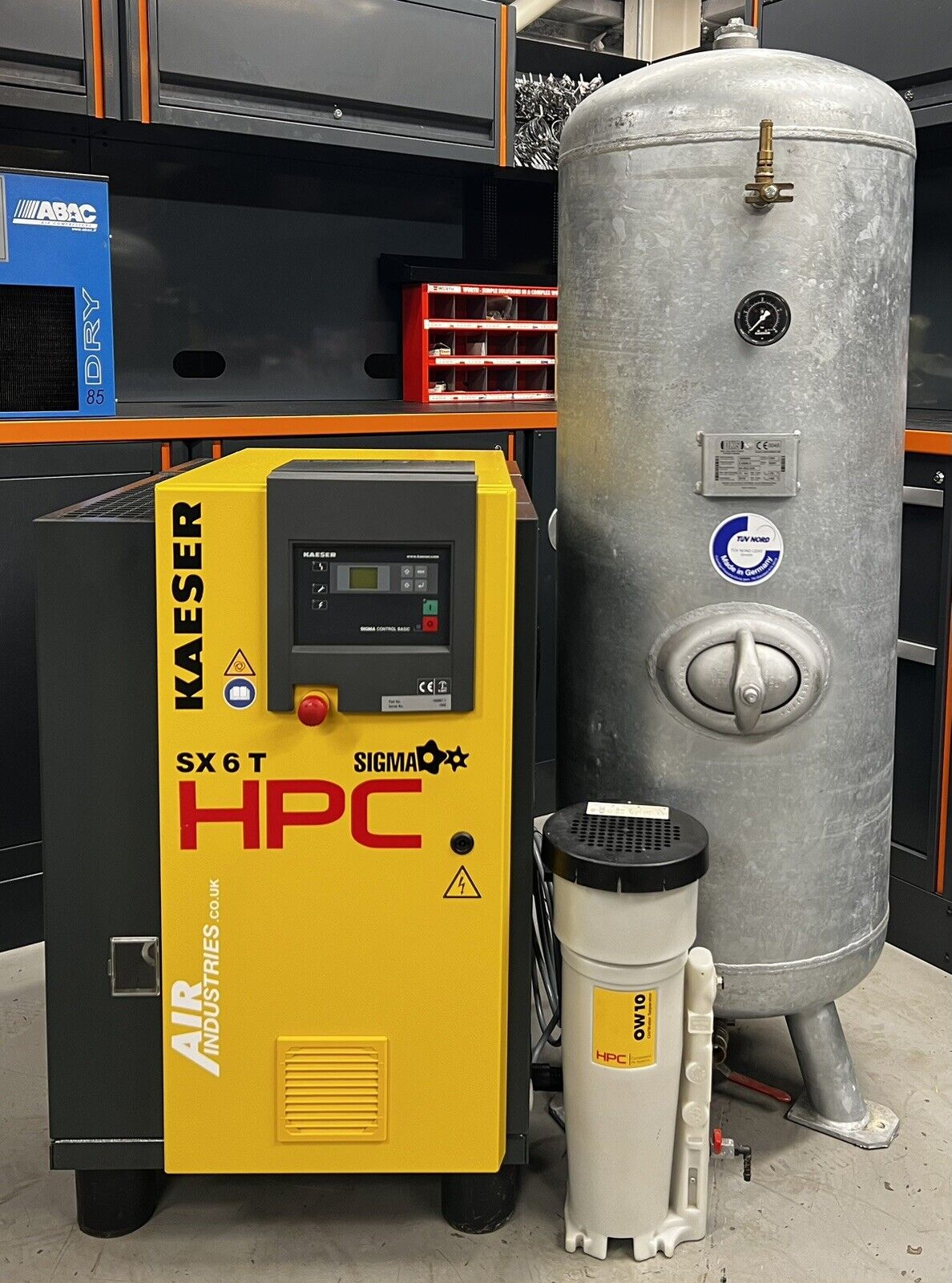 HPC / Kaeser SX6T Rotary Screw Compressor + Receiver + Dryer + Filter (21CFM)