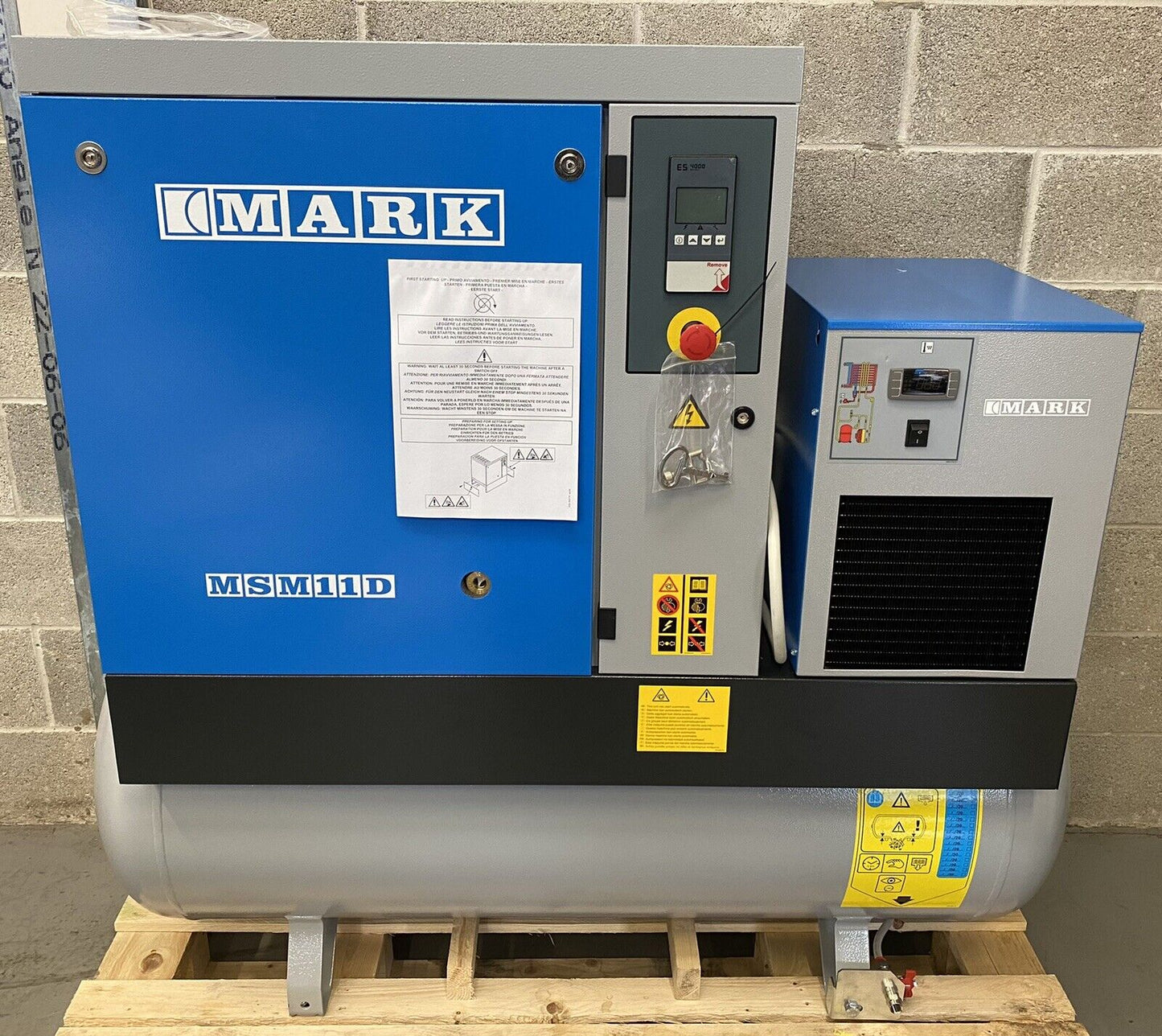 Mark MSM11D Receiver Mounted Rotary Screw Compressor + Dryer (57CFM, 11kW)