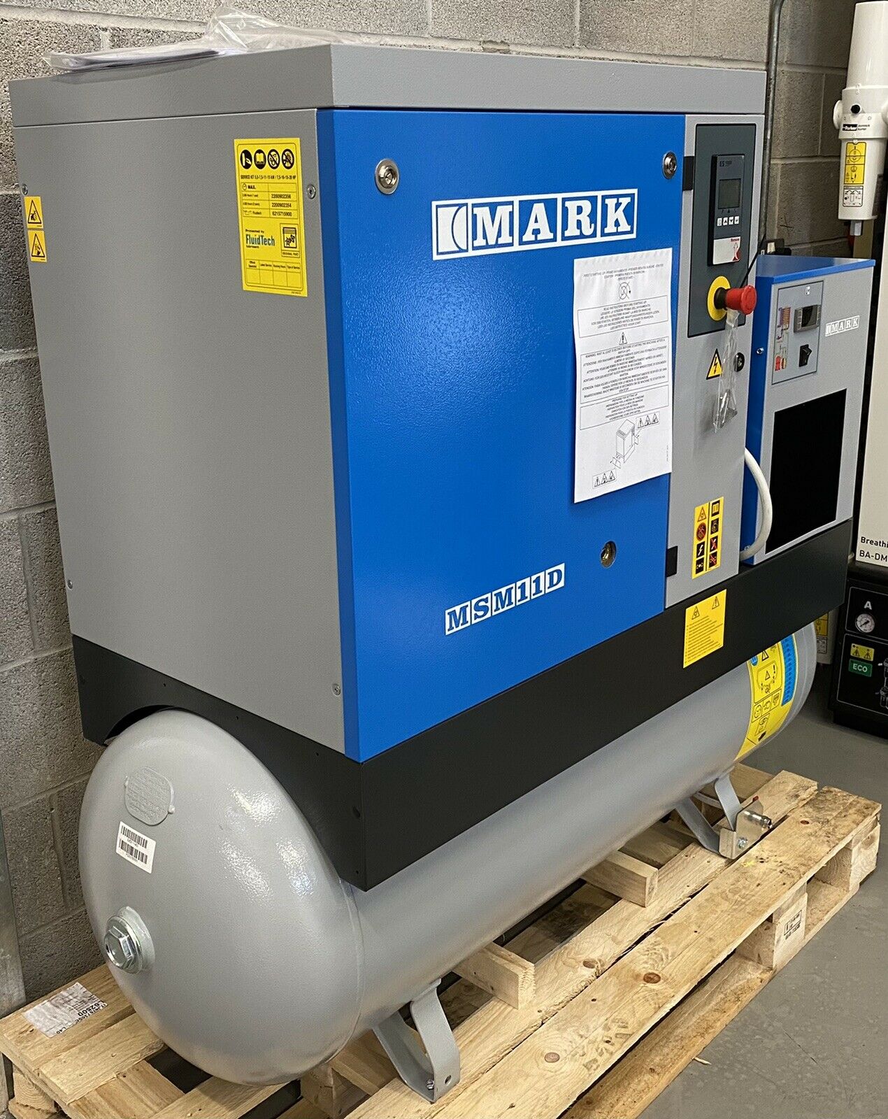 Mark MSM11D Receiver Mounted Rotary Screw Compressor + Dryer (57CFM, 11kW)