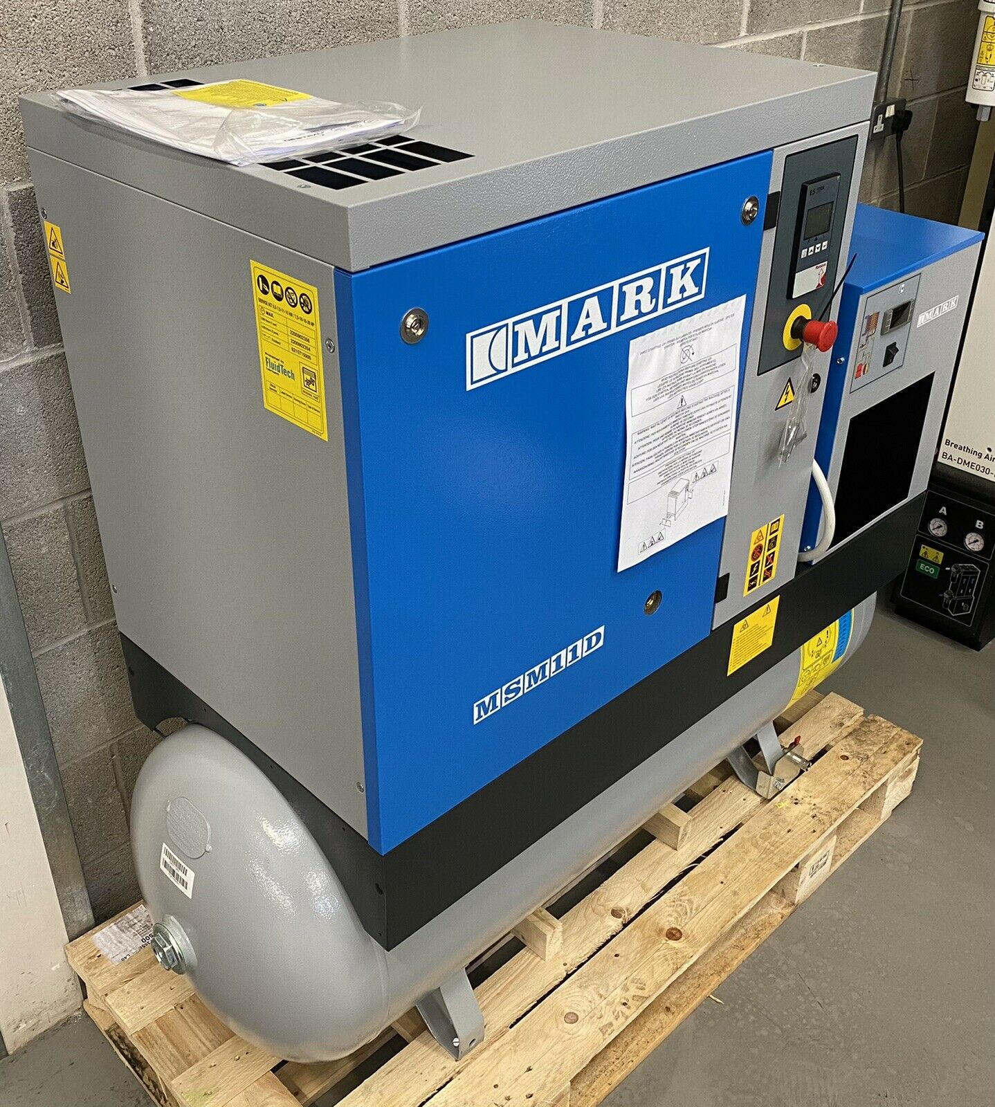 Mark MSM11D Receiver Mounted Rotary Screw Compressor + Dryer (50CFM, 11kW)