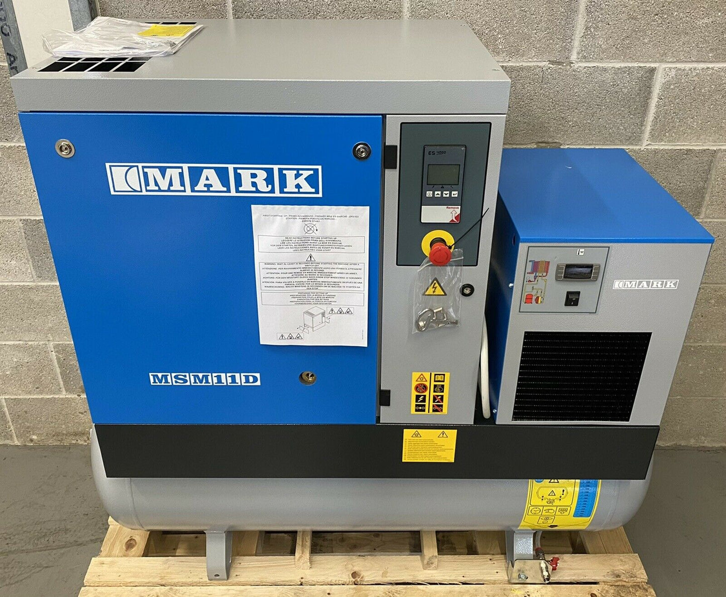 Mark MSM11D Receiver Mounted Rotary Screw Compressor + Dryer (50CFM, 11kW)