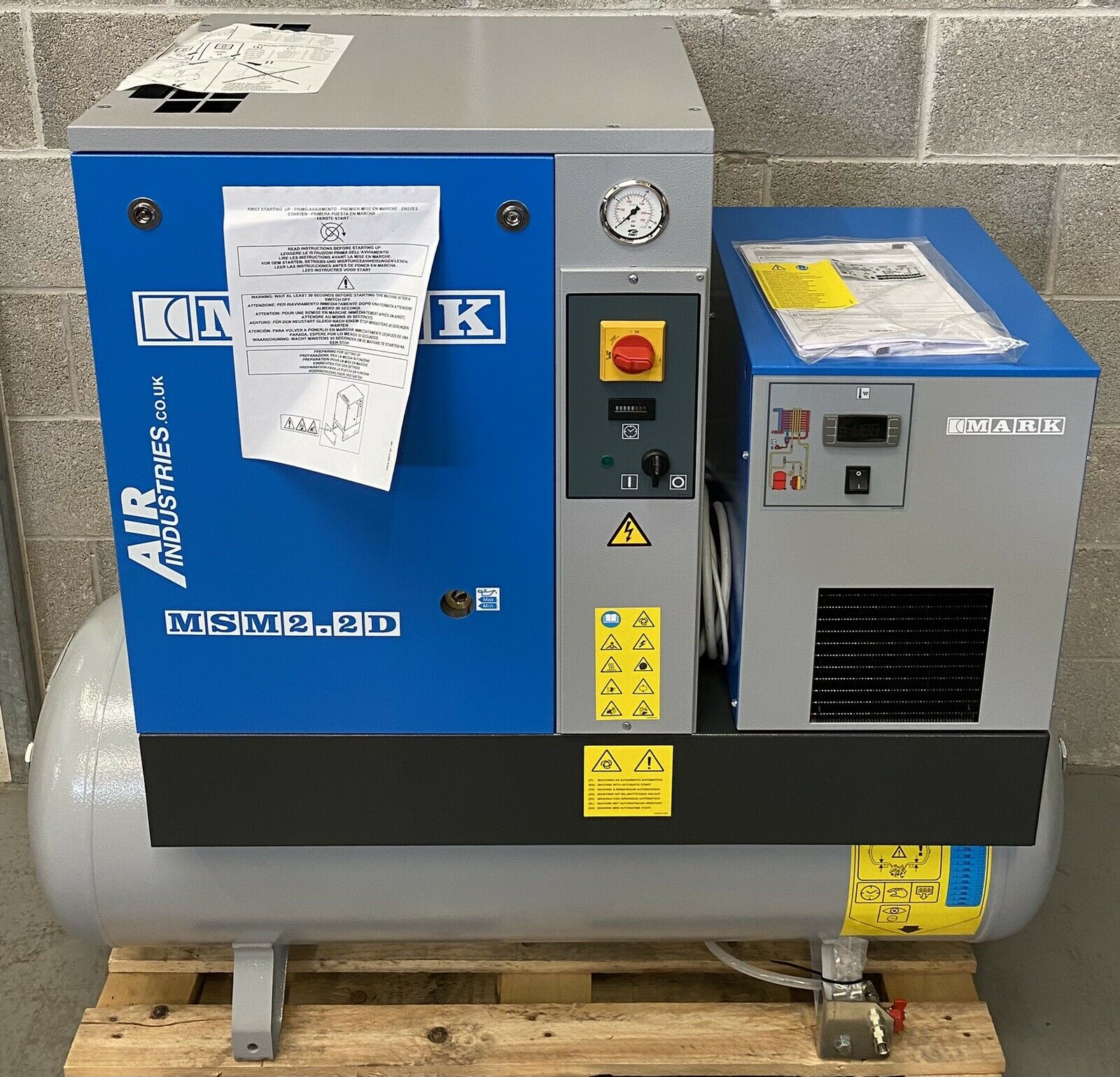 MARK MSM2.2D Receiver Mounted Screw Compressor + Dryer (230V Single Phase)