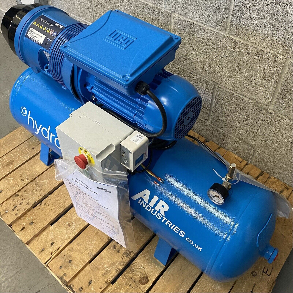 Hv2 Compressor Hydrovane HV02 Receiver Mounted Rotary Vane Compressor (230v Single Ph ...