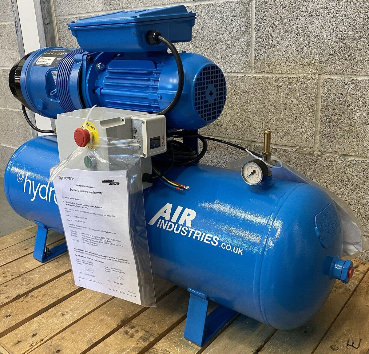 Hv2 Compressor Hydrovane HV02 Receiver Mounted Rotary Vane Compressor (230v Single Ph ...